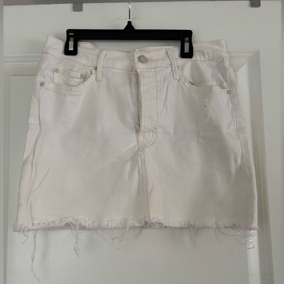 Mother The Vagabond Mini Fray Denim Skirt - Picture 3 of 5